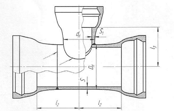 Pис B. 4 Tpoйник раструбный