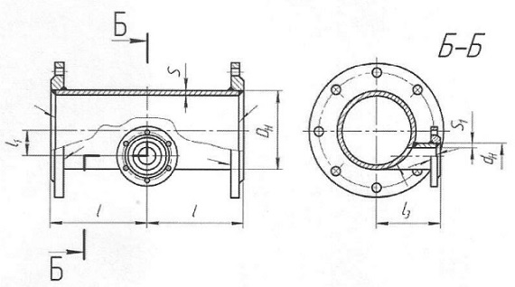 Рис. В. 9 Выпуск фланцевый