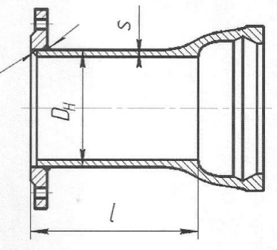 Рис. В. 21 Патрубок фланец-раструб