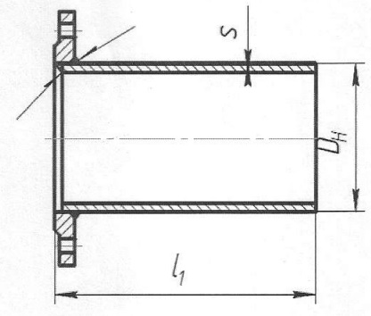 Рис. В. 22 Патрубок фланец-гладкий конец