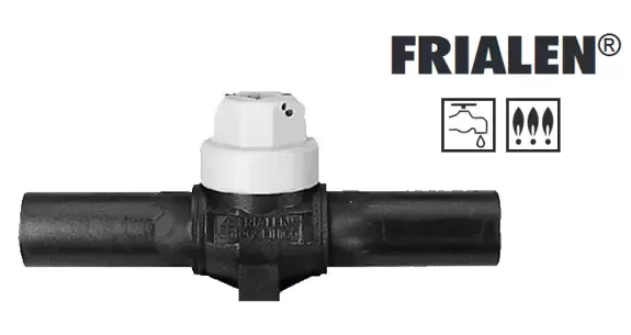 Шаровый кран Frialen KHP из ПЭ-ВП, 1/4 оборота, SDR 11